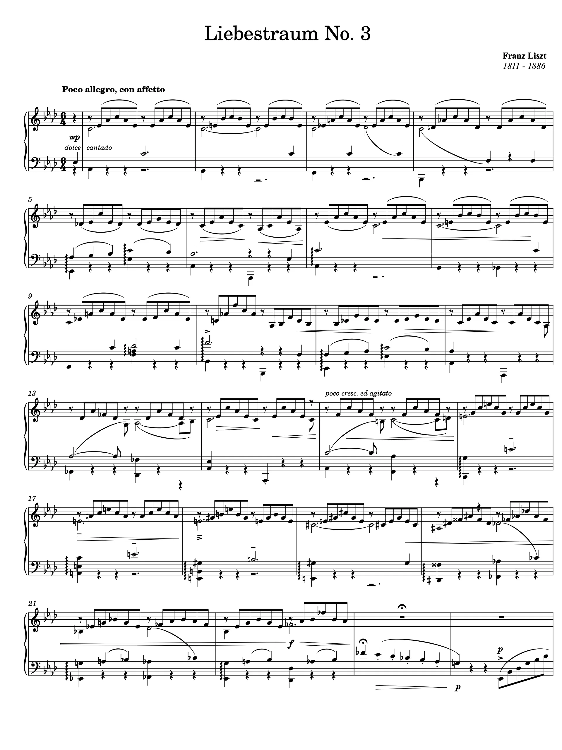 Liebestraum No. 3 in A-flat Major, S. 541/3 product image (1)