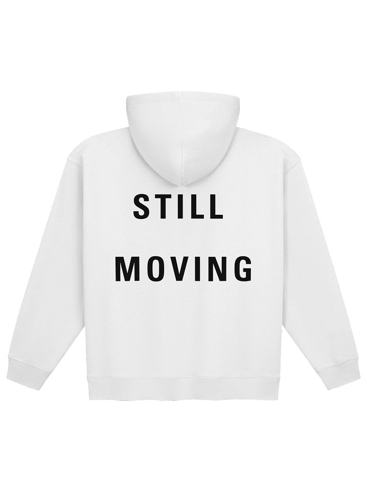 Still Moving Hoodie — White / Heather Grey product image (1)