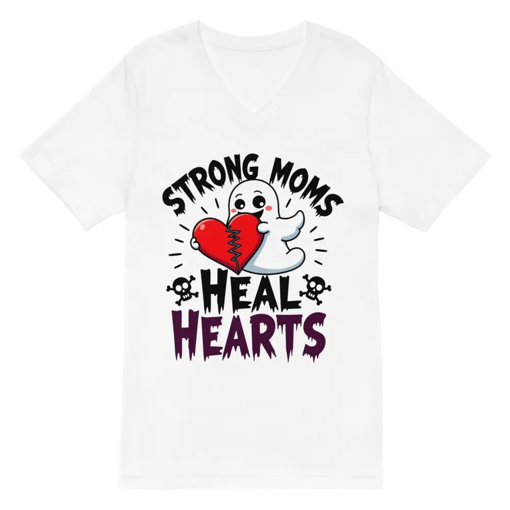 Halloween, Healing Hearts Strong Moms V-Neck Tee product image (2)