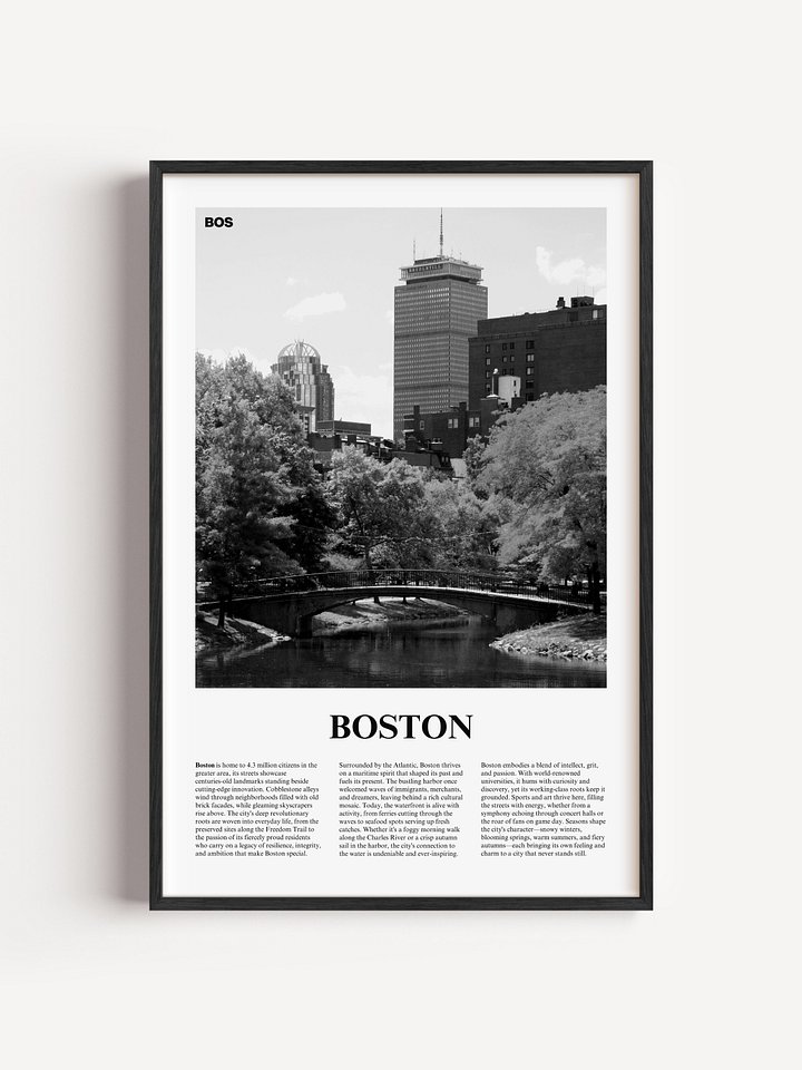 Boston 03 Newspaper Poster | Framed product image (1)