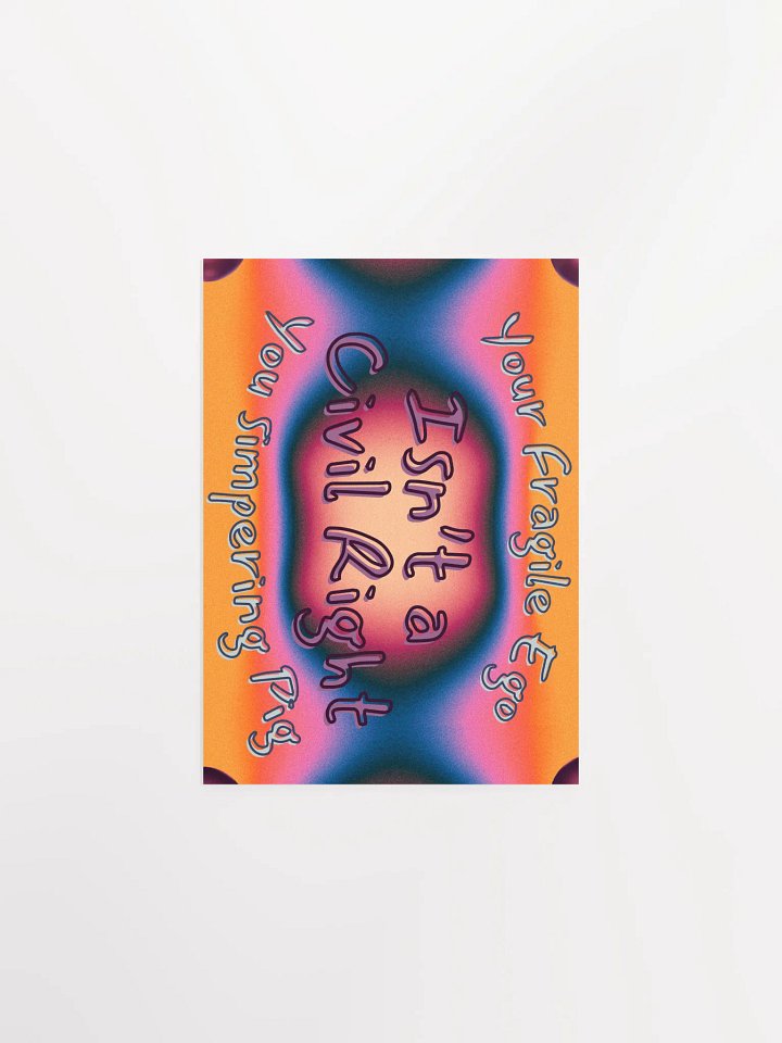 Hands Off DEIA, Your Fragile Ego, Protest Poster product image (2)