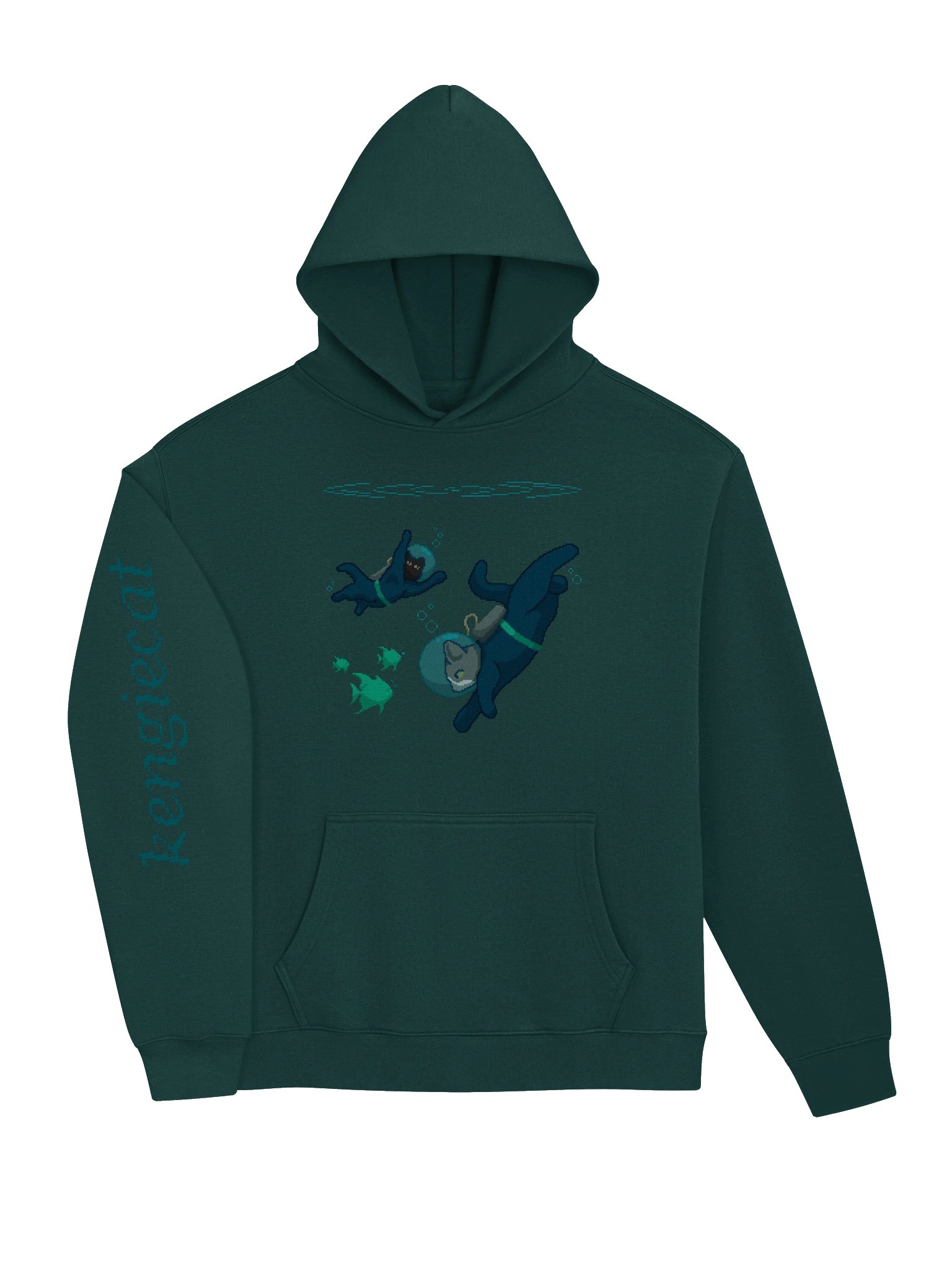 ｡° deep dive hoodie ~ dark green °｡ product image (3)