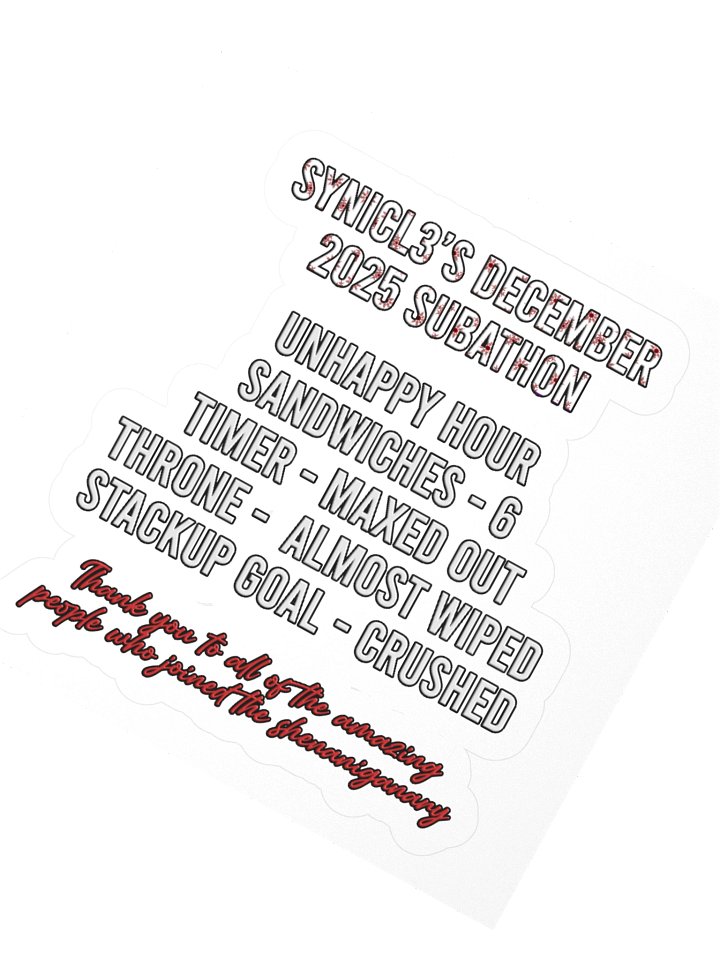 Dec 2025 Subathon - Stats Sticker product image (6)