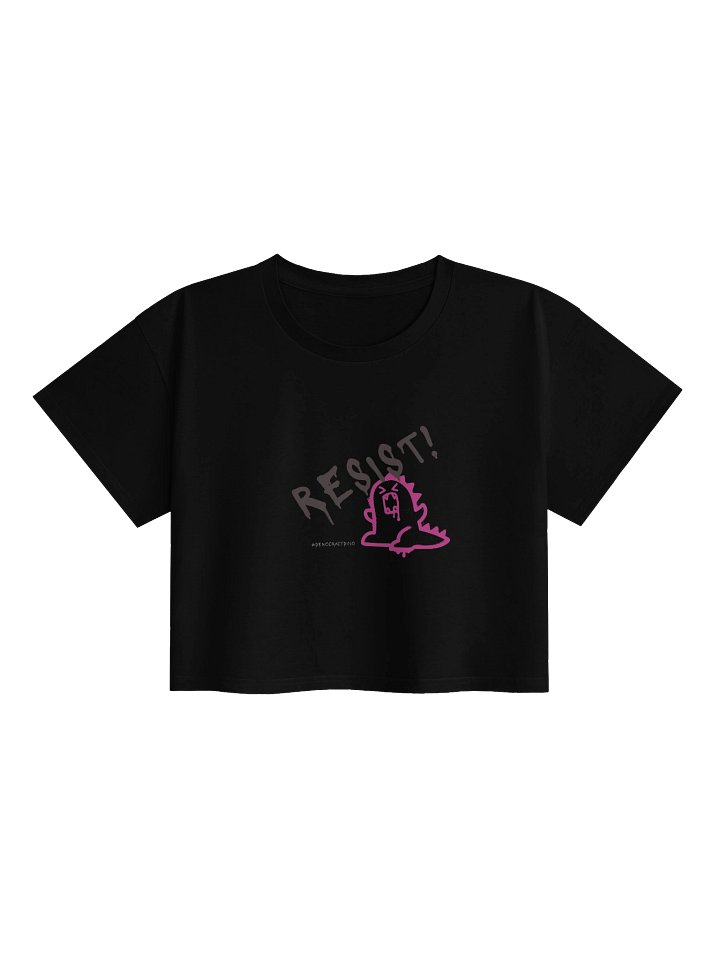 #DemocracyDino RESIST Crop T Shirt product image (1)