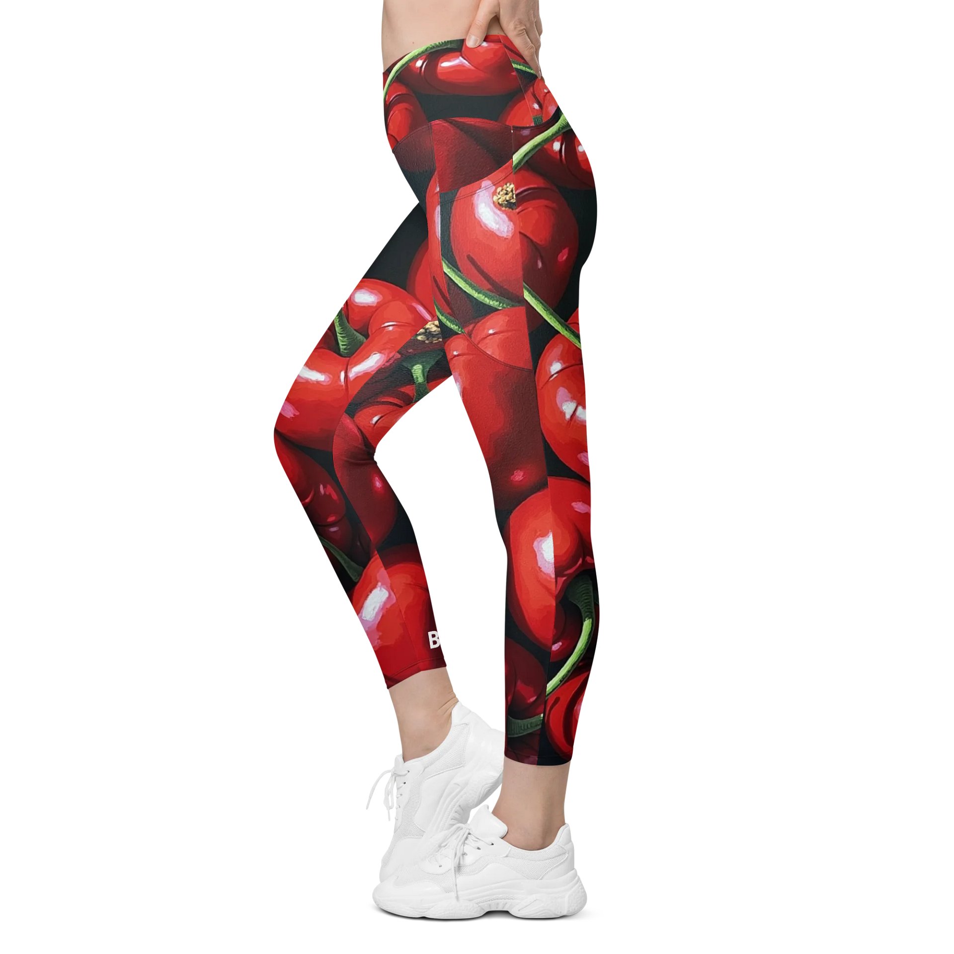 Barry Grady Cherries Crossover Leggings with Pockets product image (4)
