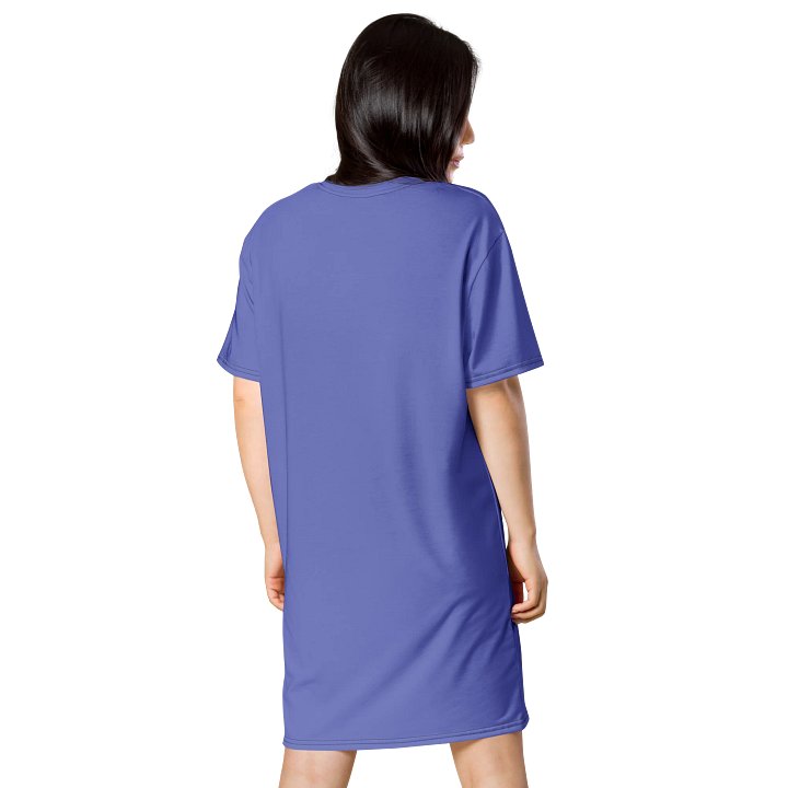 Oversized T-Shirt Dress - Vibrant Medium Slate Blue, Sizes 2XS-6XL product image (2)