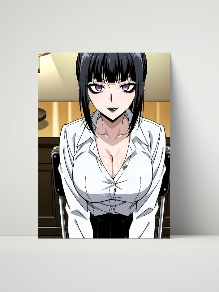 Metal Print - Luna Rain Original Character White Shirt Uniform - 8x10 product image (1)
