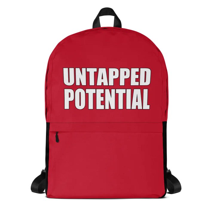 Untapped Potential Red Large Print Back Pack product image (1)