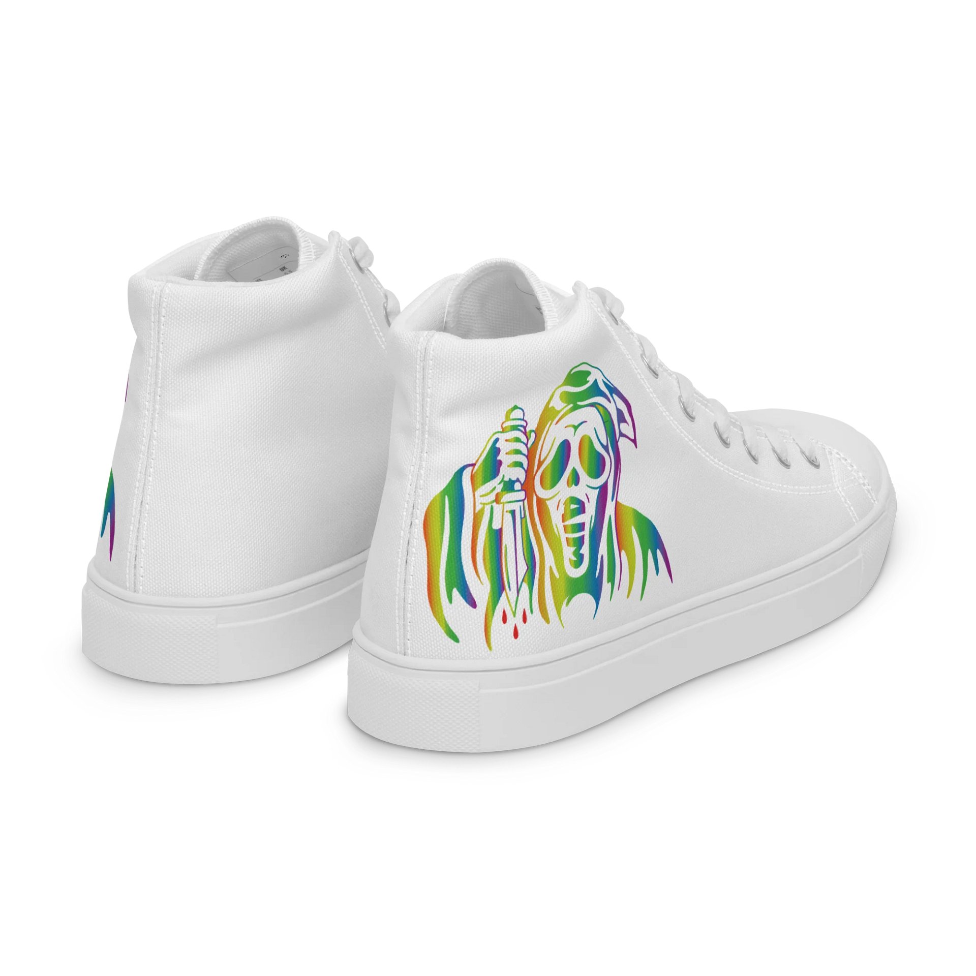 Men's White Canvas High Top - Rainbow Ghostie product image (8)