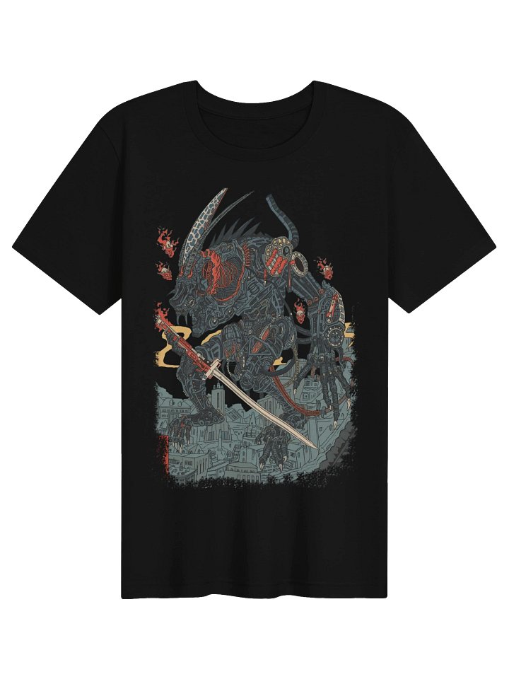 Mecha Demon Over City Lightweight T-Shirt product image (1)