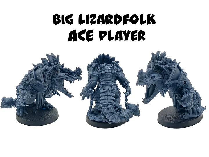 Big Lizardfolk Ace Player - Brutefun Miniatures product image (1)