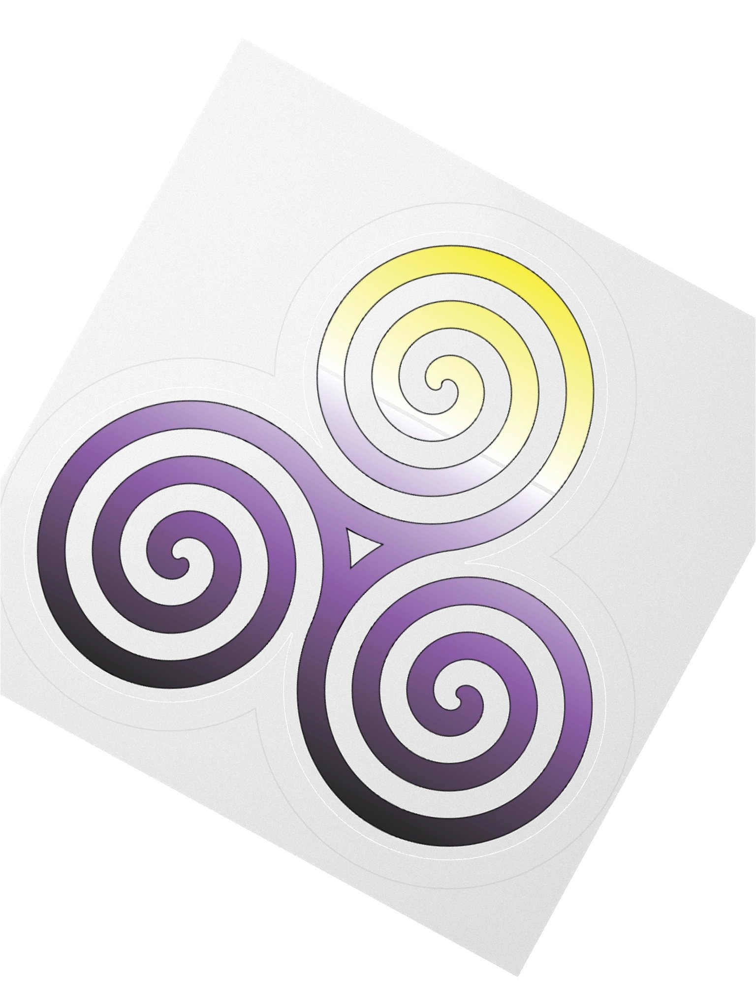 Non-binary Pride Gradient Celtic Triskelion Sticker product image (4)