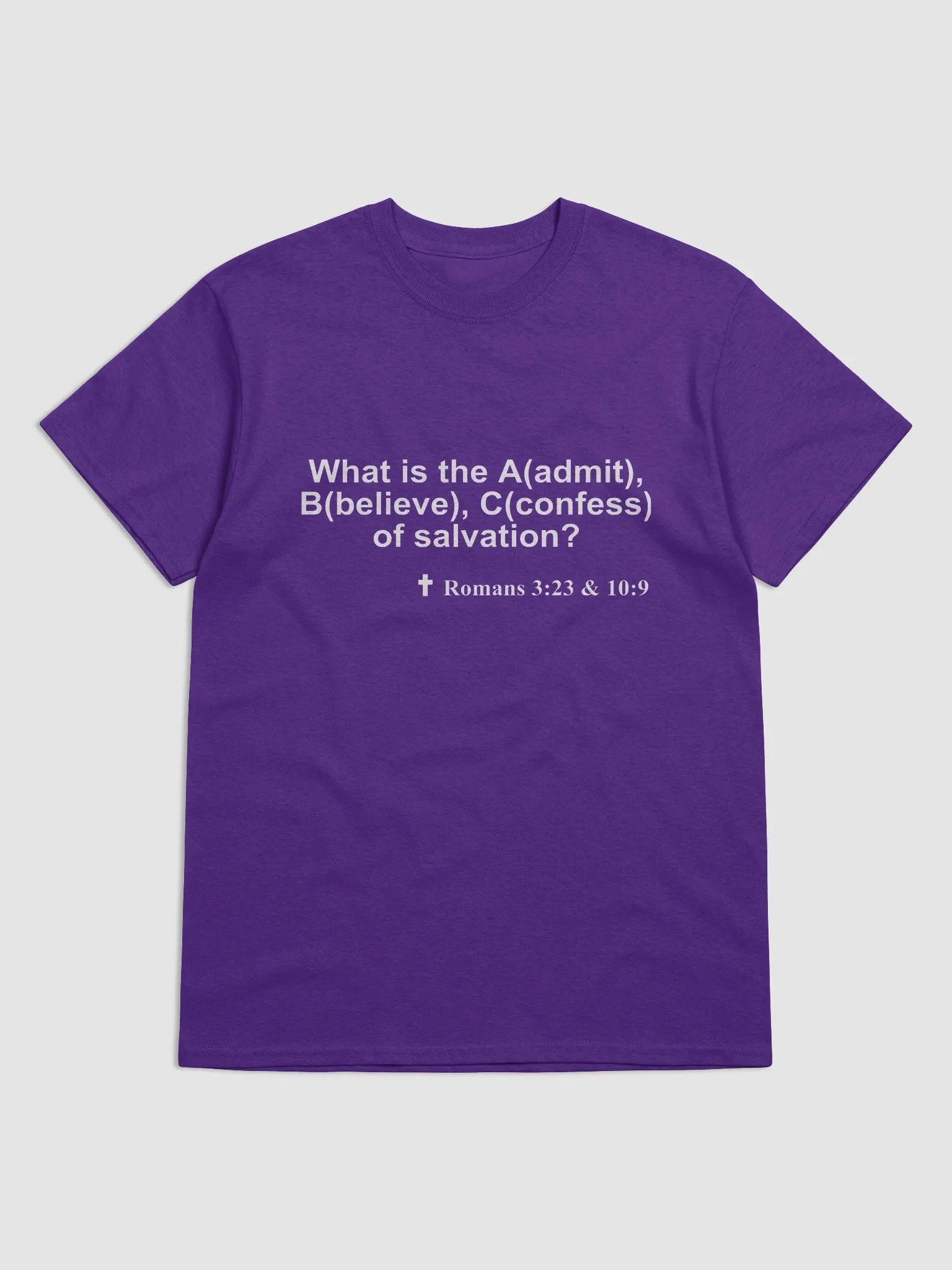 A Christian T-shirt to prompt spiritual conversations: What does the Bible say about Salvation? product image (7)