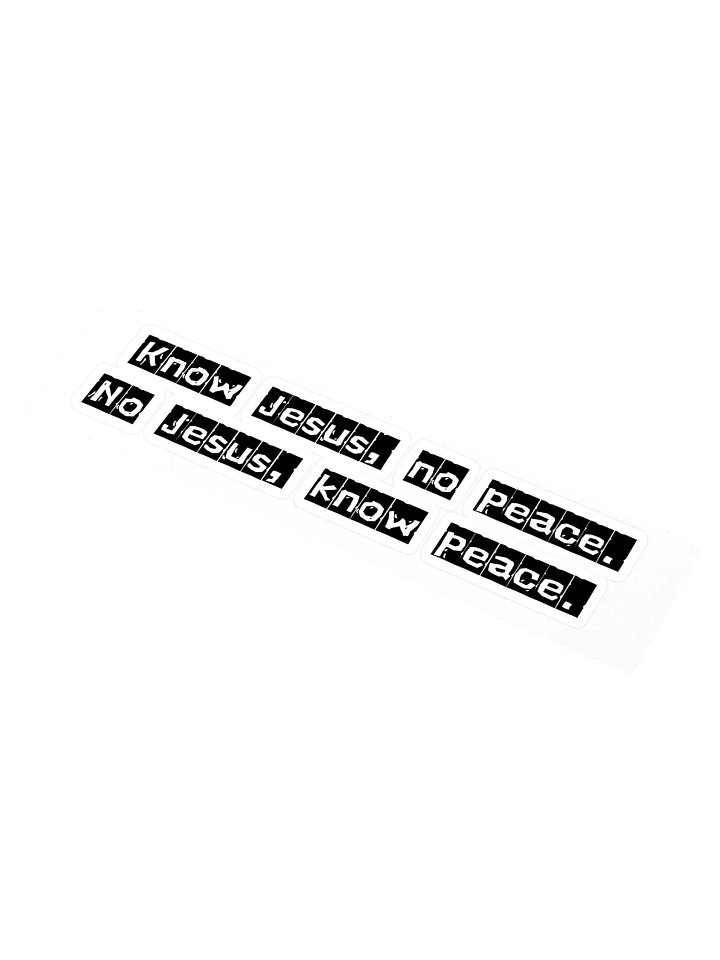No Jesus, know peace - large sticker product image (1)