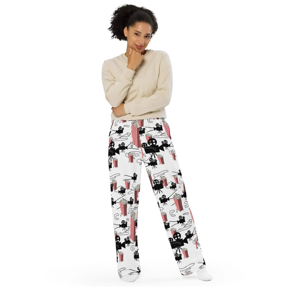 Movie Reels and Popcorn Wideleg Pants product image (5)