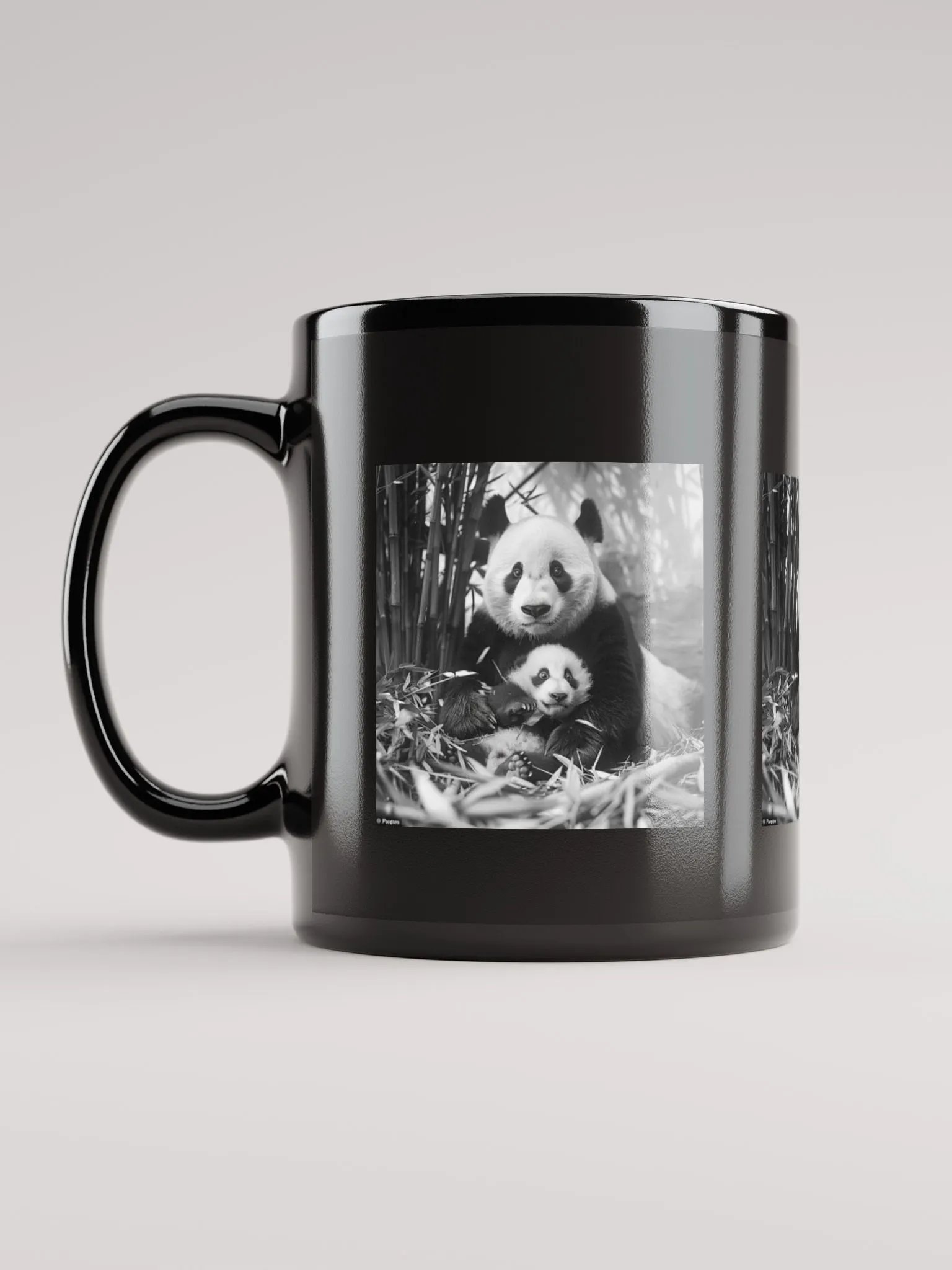 Panda Love Black Glossy Mug Set product image (11)