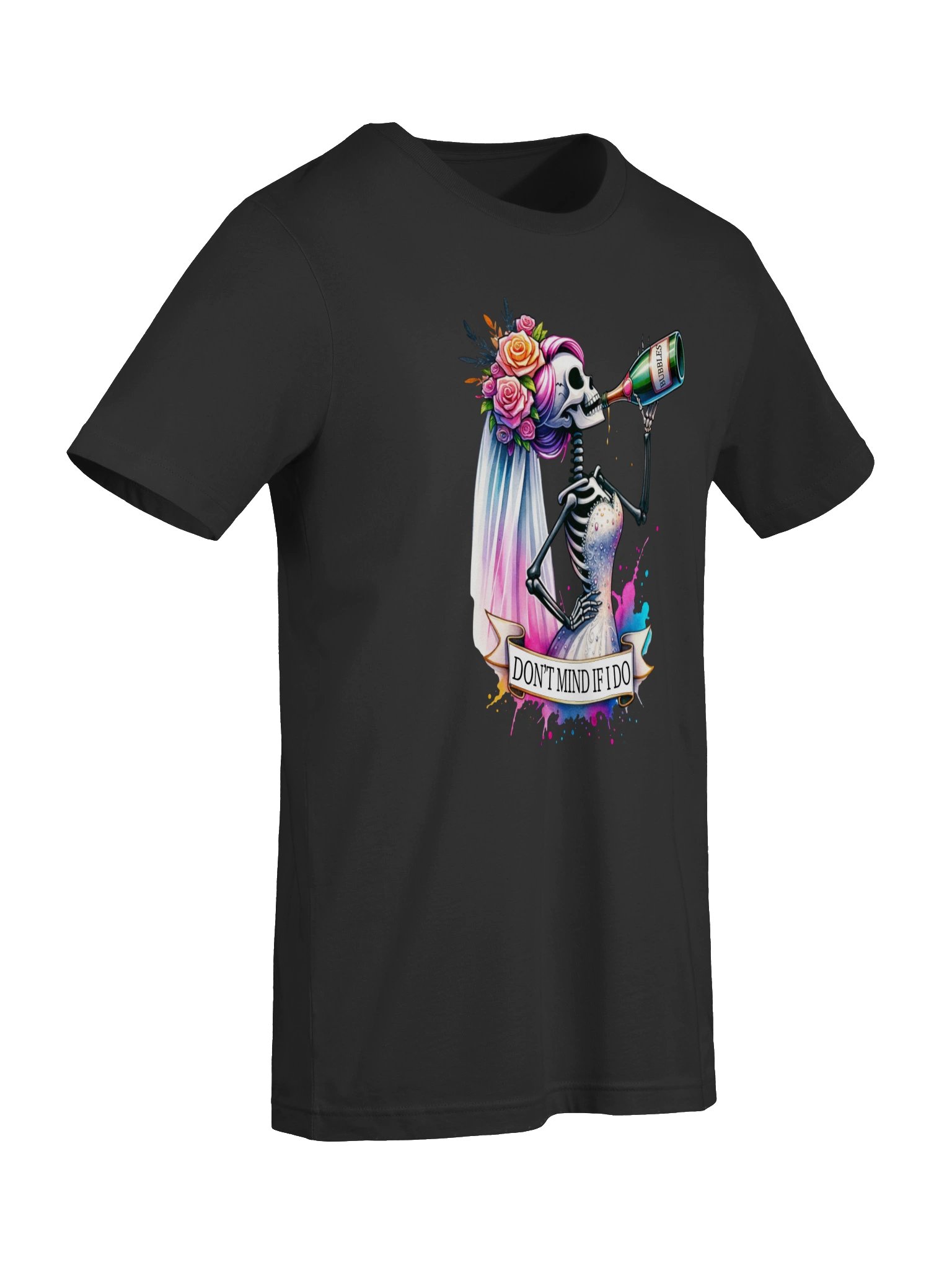 Don't Mind If I Do Bride T-Shirt | Funny Skeleton Bride Wedding Tee product image (66)