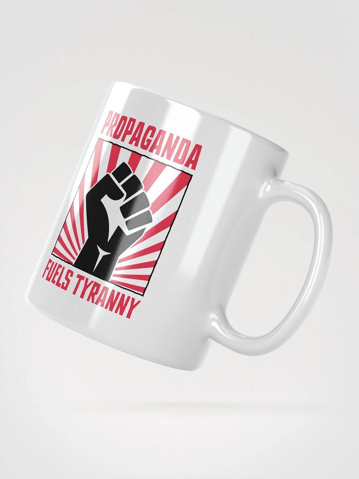 Propaganda Fuels Tyranny – Vintage Activist Coffee Mug product image (2)