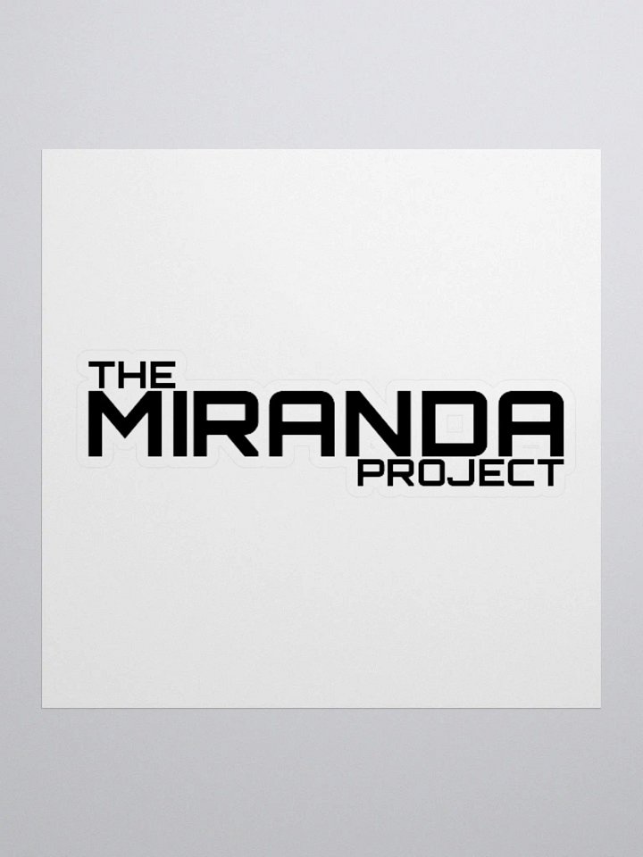 The Miranda Project Black Logo Sticker product image (1)