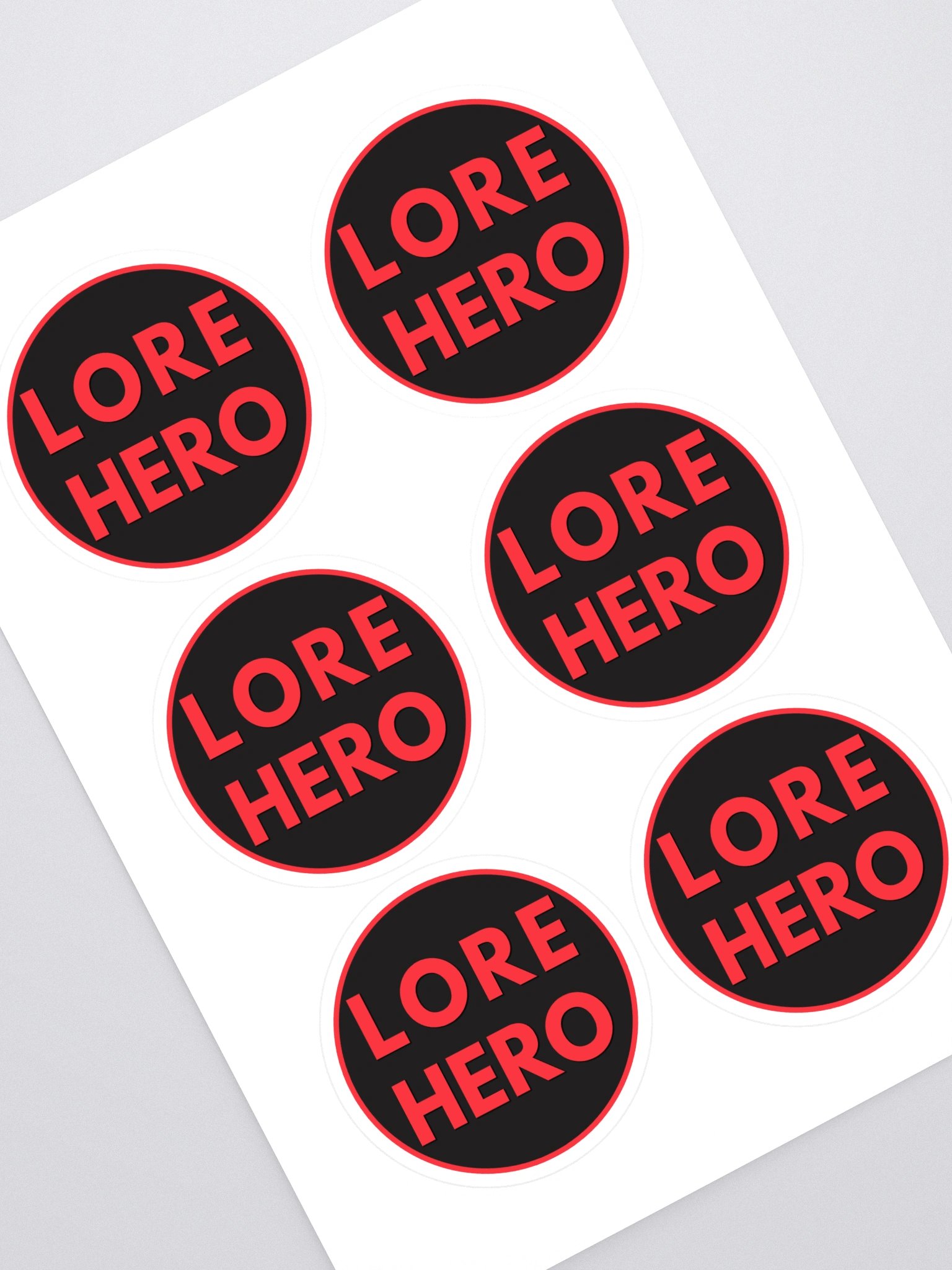 Lore Hero 2.33" sticker sheet (6 pack) product image (1)