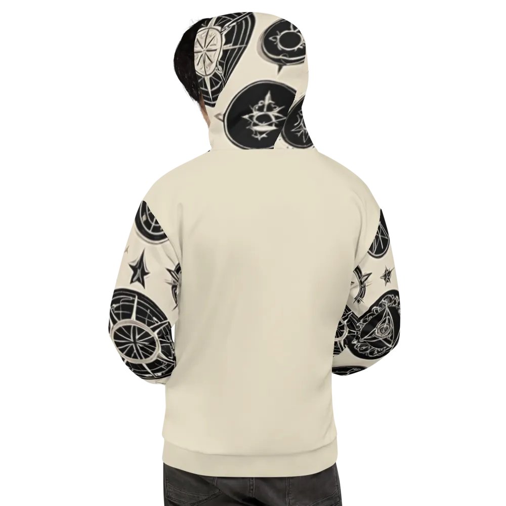 Cream & Black Symbology Hoodie product image (1)