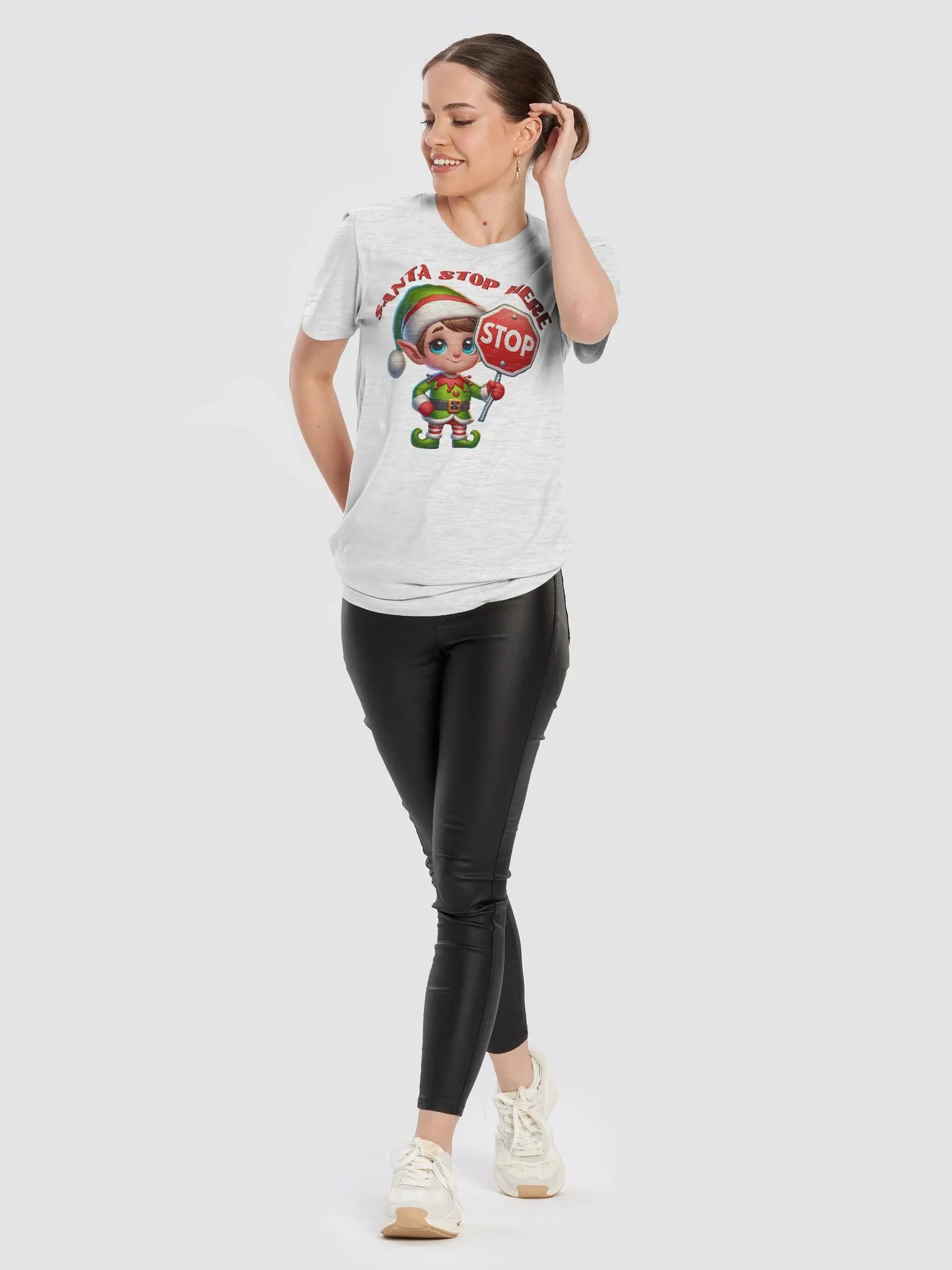 Santa Stop Here T-Shirt product image (40)