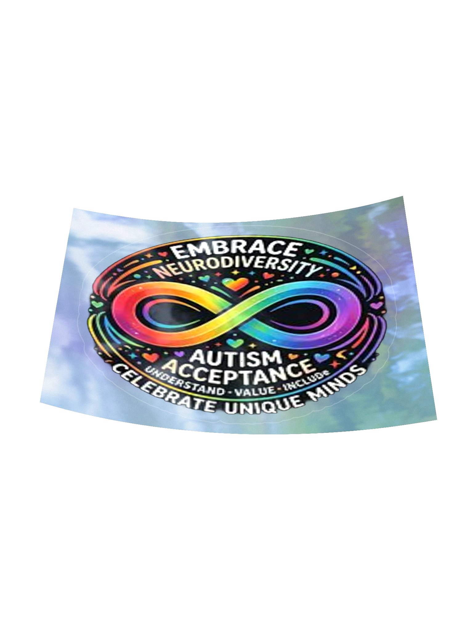 Autism Embrace Holographic Sticker product image (6)