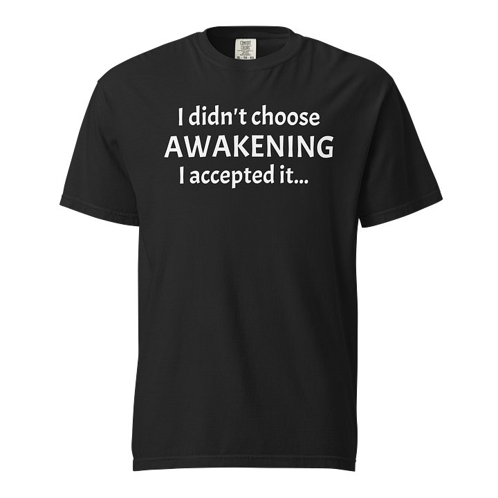 “I Didn’t Choose Awakening” Tee – Spiritual Journey Statement product image (1)