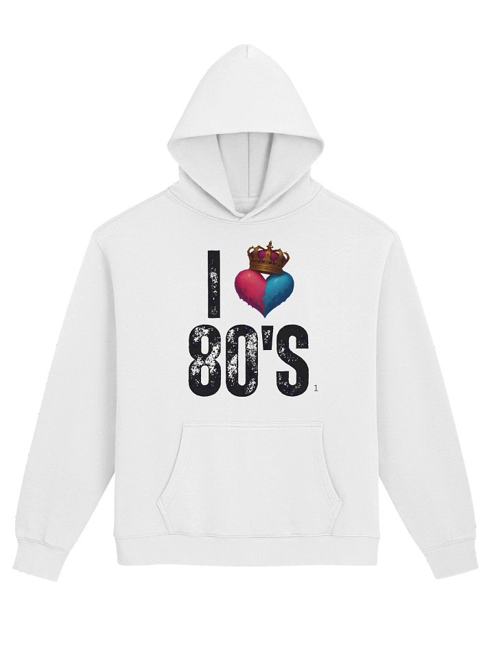 NTB Logo Hoodie I Love 80s 'Badge' Design in White product image (1)