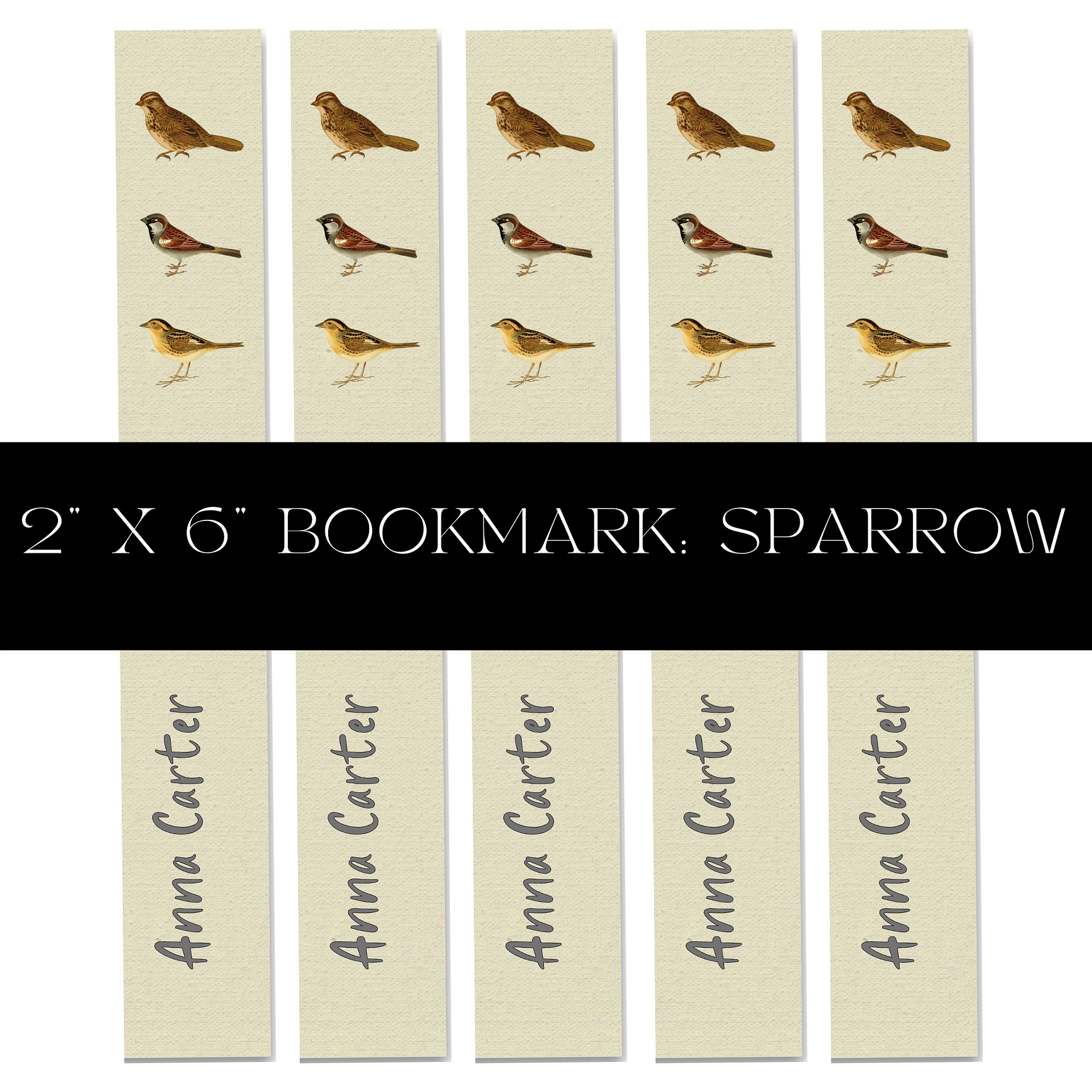 Sparrow Bookmark product image (1)