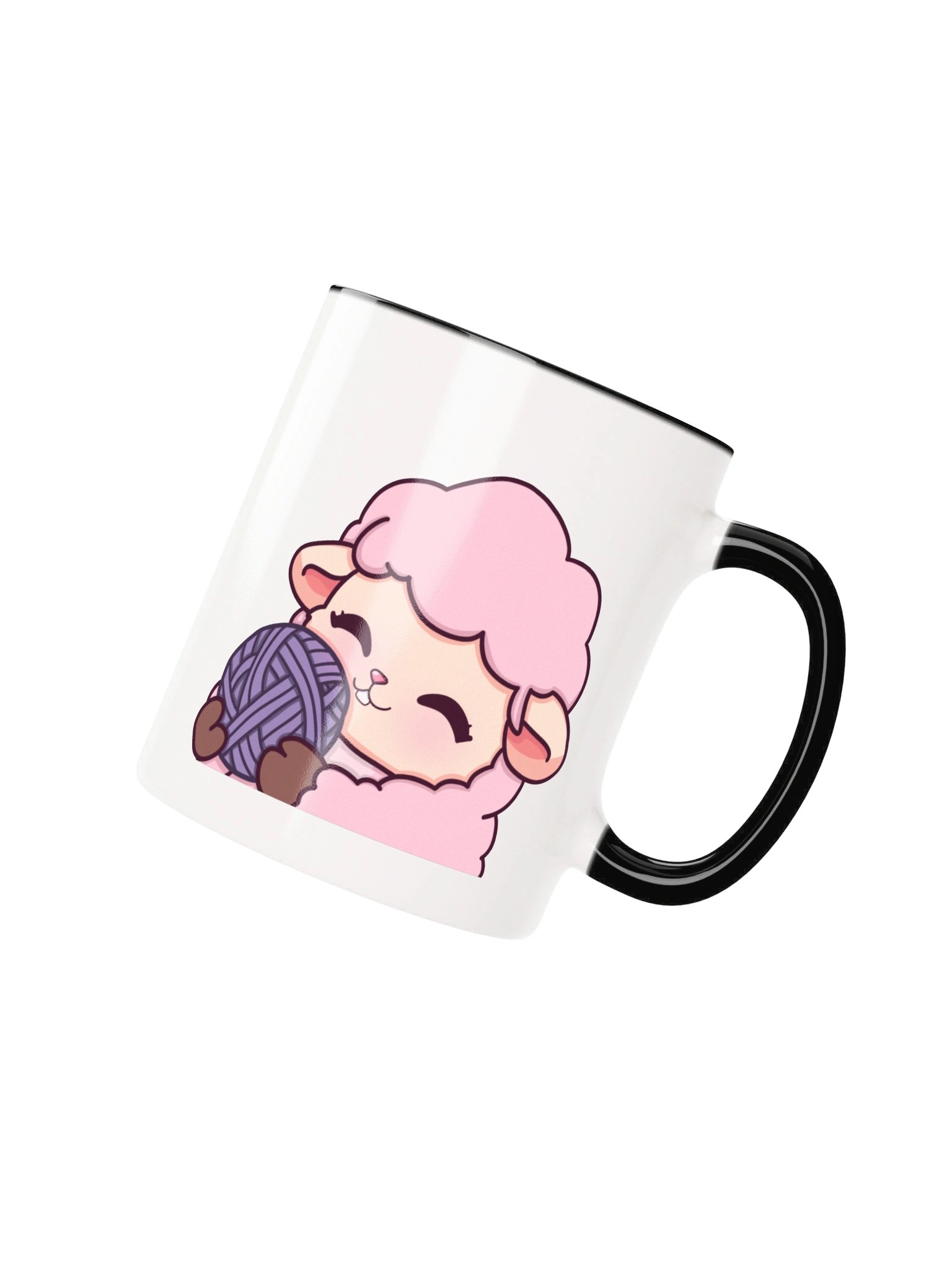 Coffee Mug with Sheep hugging a yarn ball product image (2)