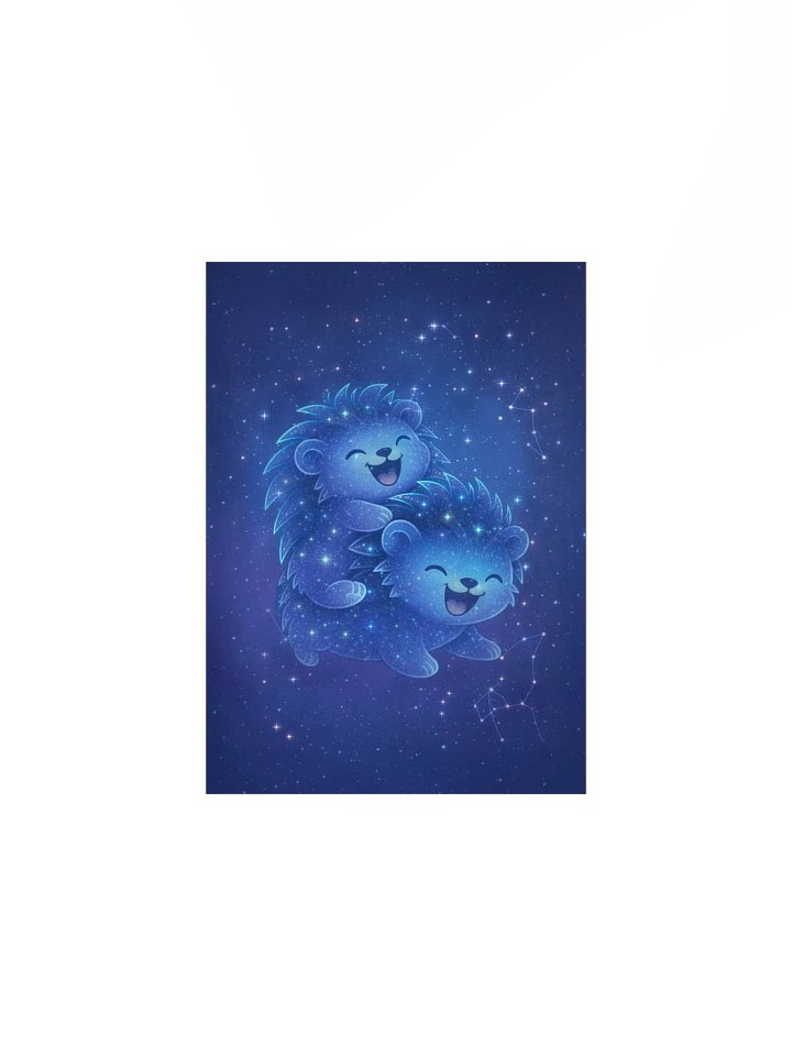 Zodiac hedgie Gemini matte poster product image (4)
