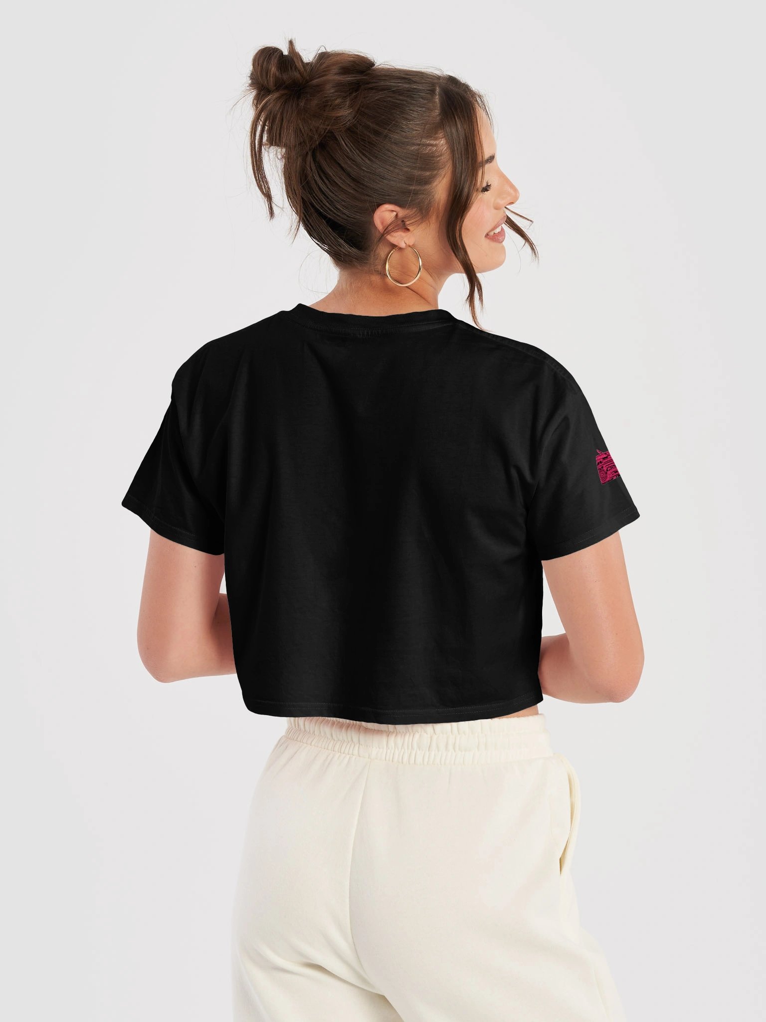 Coffee. Dogs. Pilates. Embroidered Crop Top T Shirt product image (24)