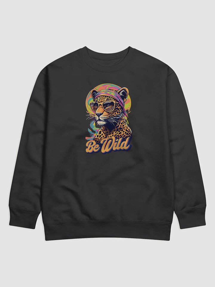 Groovy Be Wild Psychedelic Leopard Crewneck Sweatshirt product image (1)
