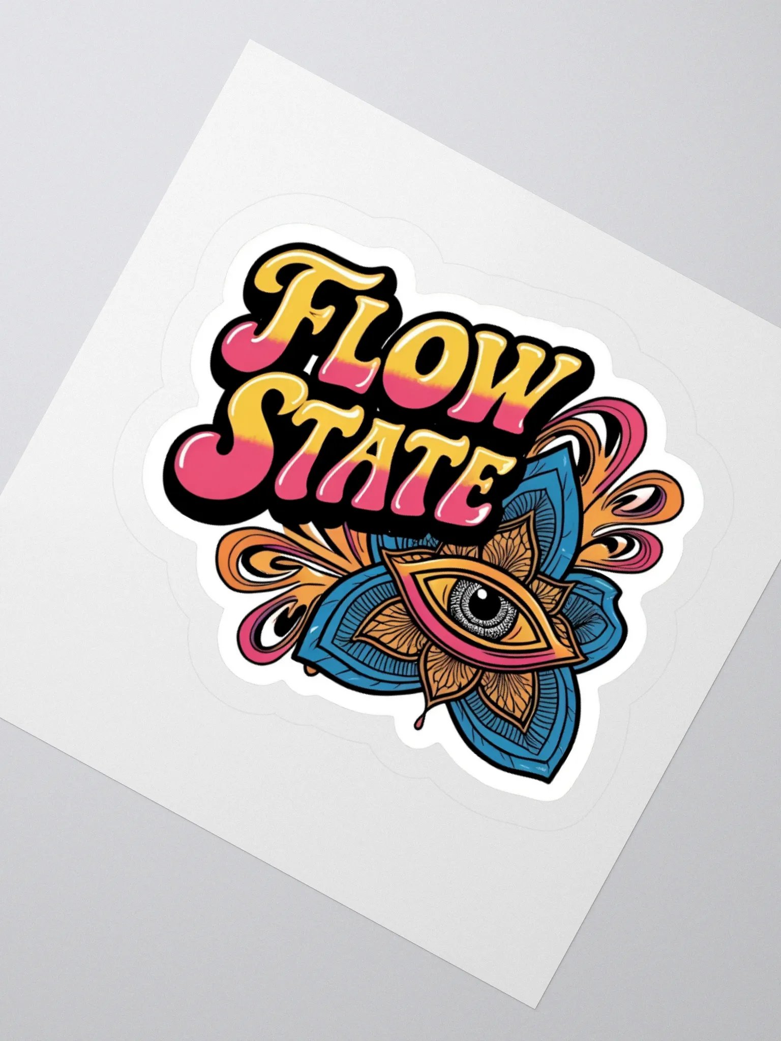 Psychedelic Flow State Kiss Cut Sticker product image (4)