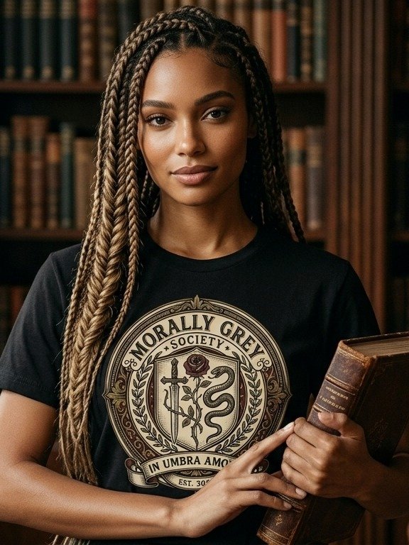 Morally Grey Society Dark Academia Bookish Crest product image (8)