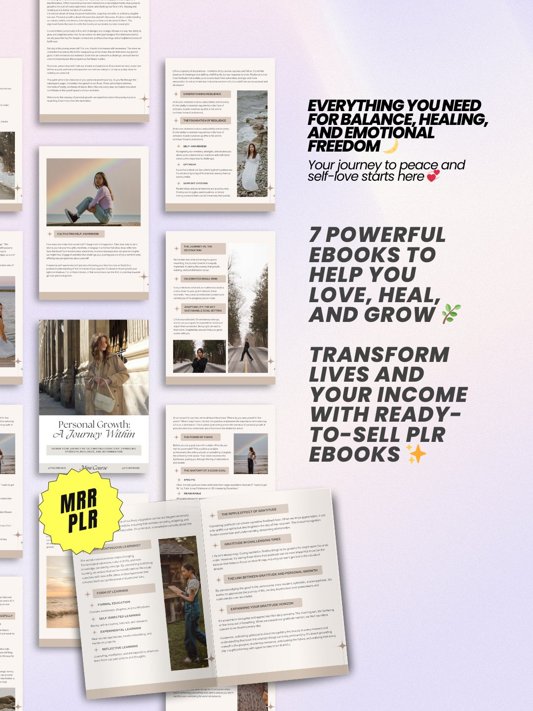 7 Wellness & Self Care eBooks + Workbooks Bundle | MRR PLR Bundle product image (3)