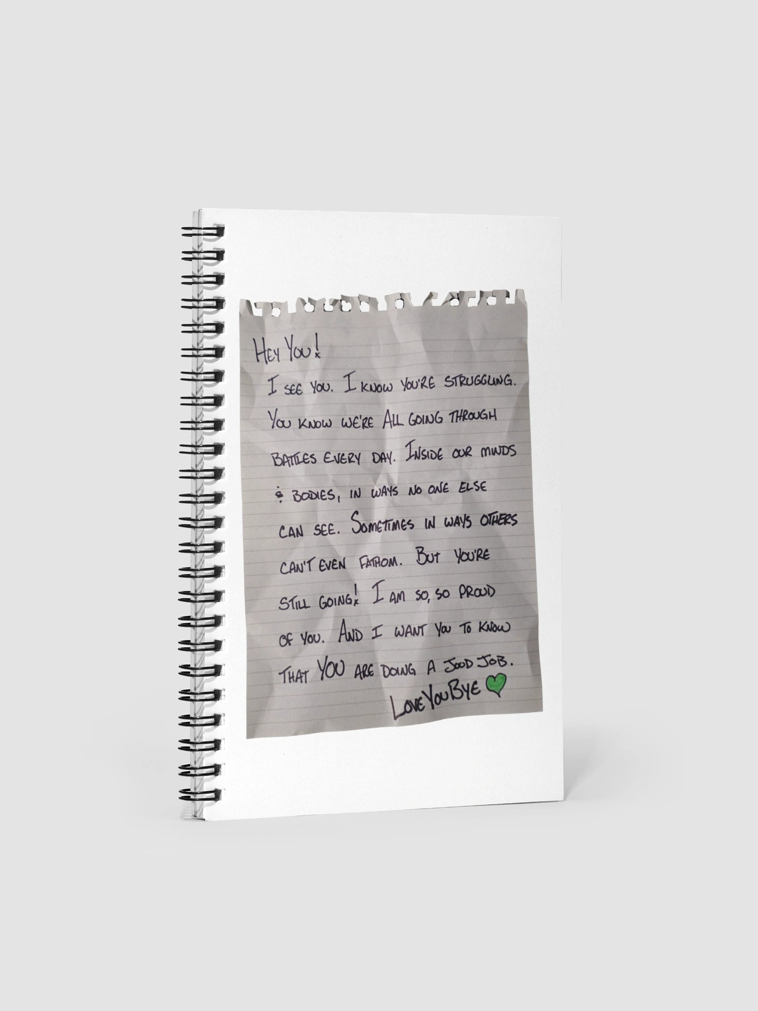 LoveYouBye💚 "Sign Off" Spiral Notebook product image (1)