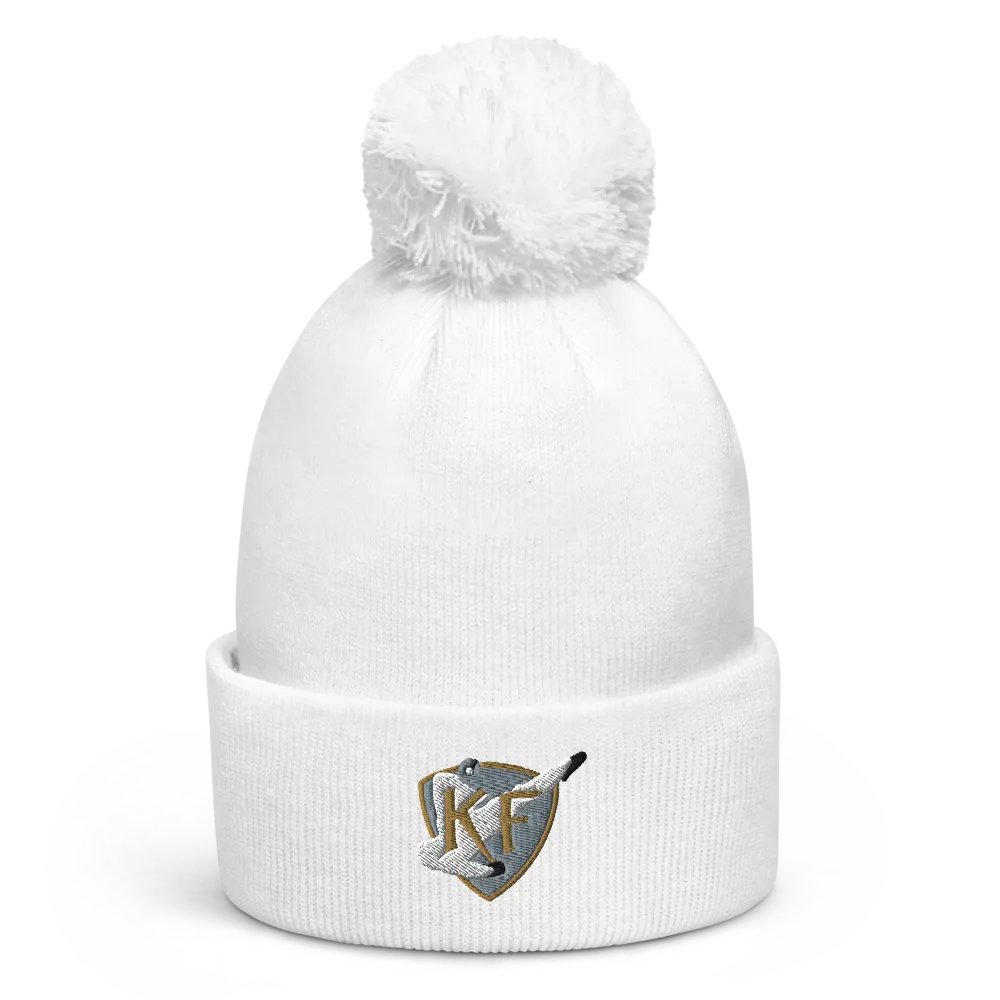 KFDI Pom Pom Beanie Whiite product image (1)