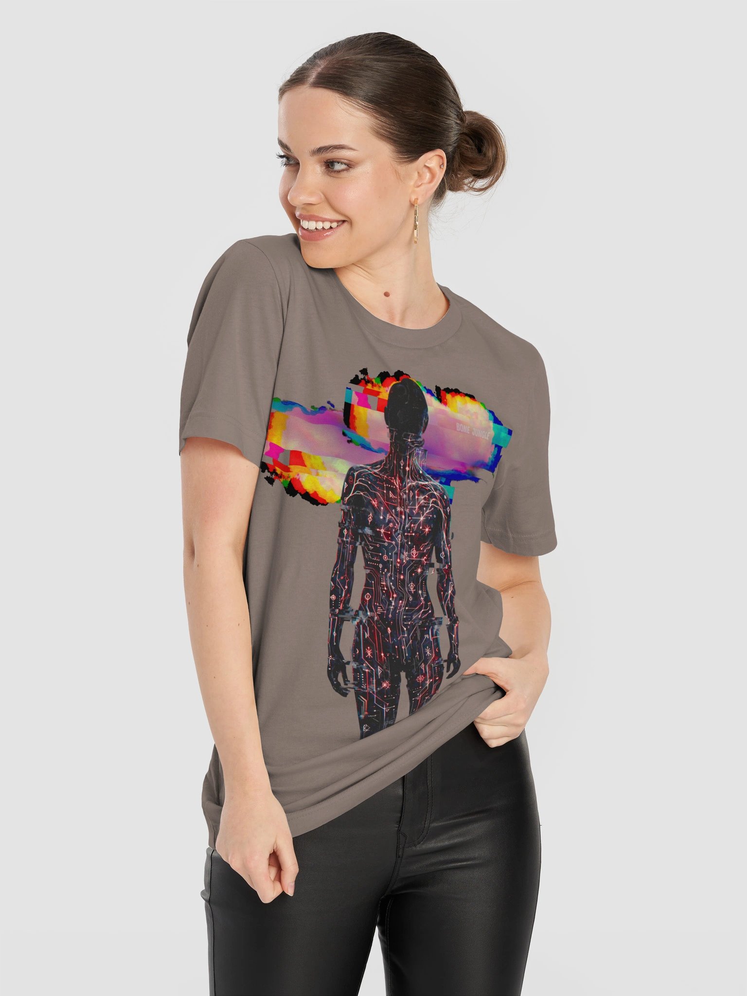 Written Flesh Cyber Glitch Silhouette Tee product image (2)