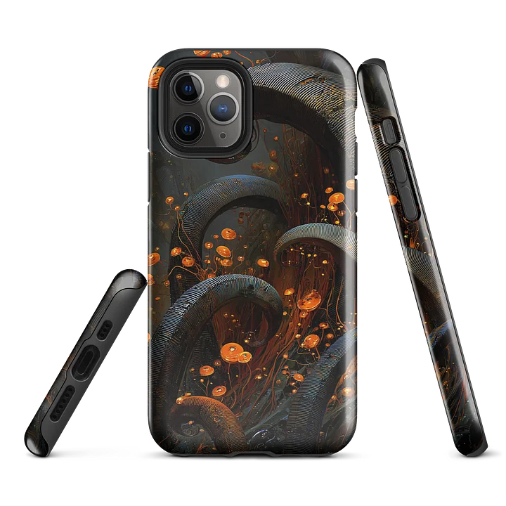 Noir Tendrils iPhone Case – Dark Organic Glow Design product image (2)