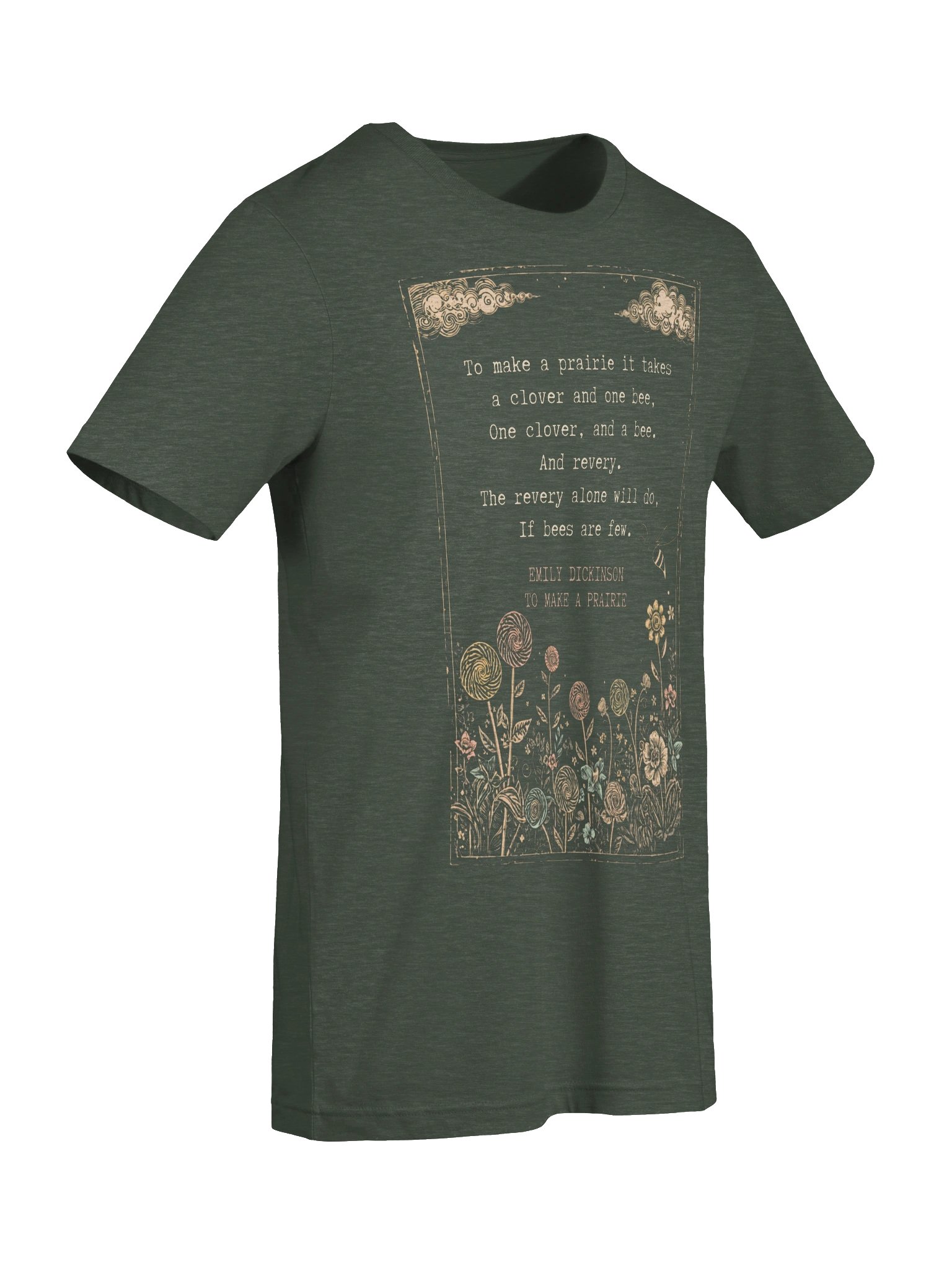 Emily Dickinson Shirt, To Make a Prairie Quote Tee, Literary Nature Graphic product image (8)