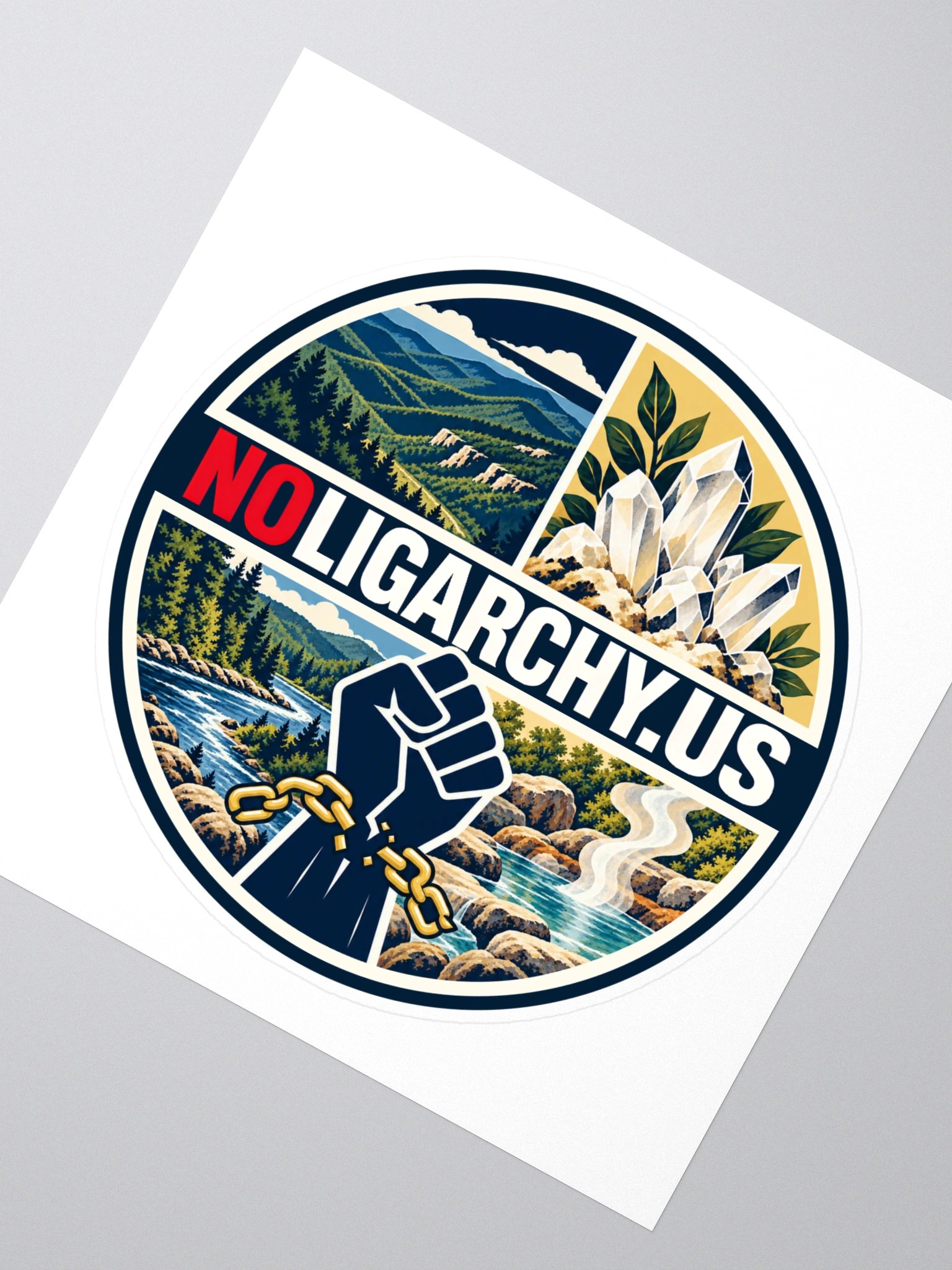 Arkansas NOLIGARCHY.US sticker product image (2)