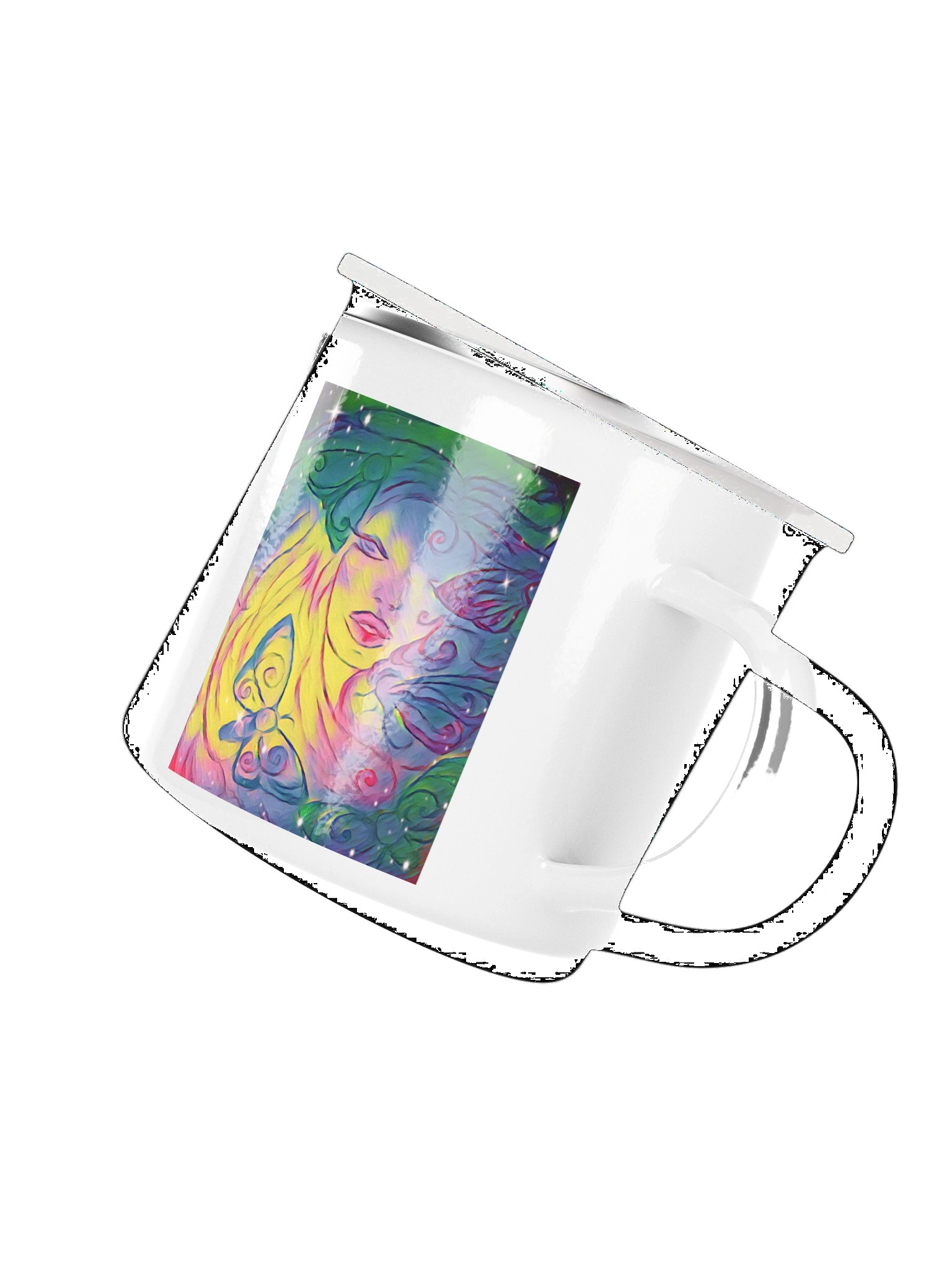 Radiant Rainbow Moth Enamel Mug product image (3)