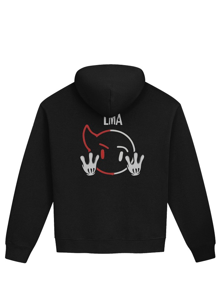 Playful EMA Cartoon Face Oversized Hoodie product image (2)