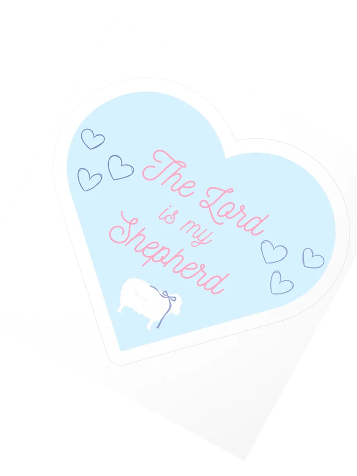 Bible Verse Sticker - Psalm 23 Heart Design product image (2)