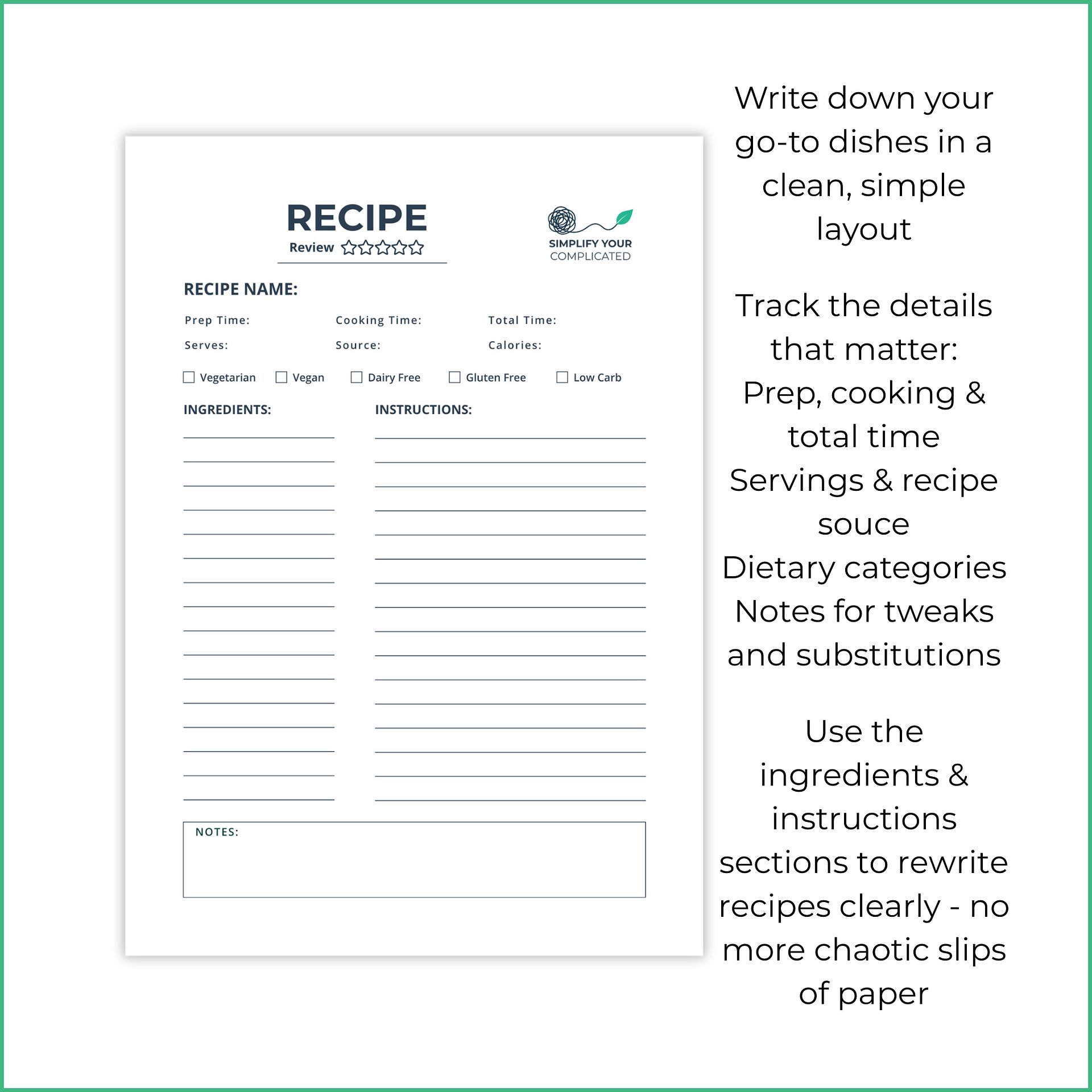 Recipe Template product image (2)