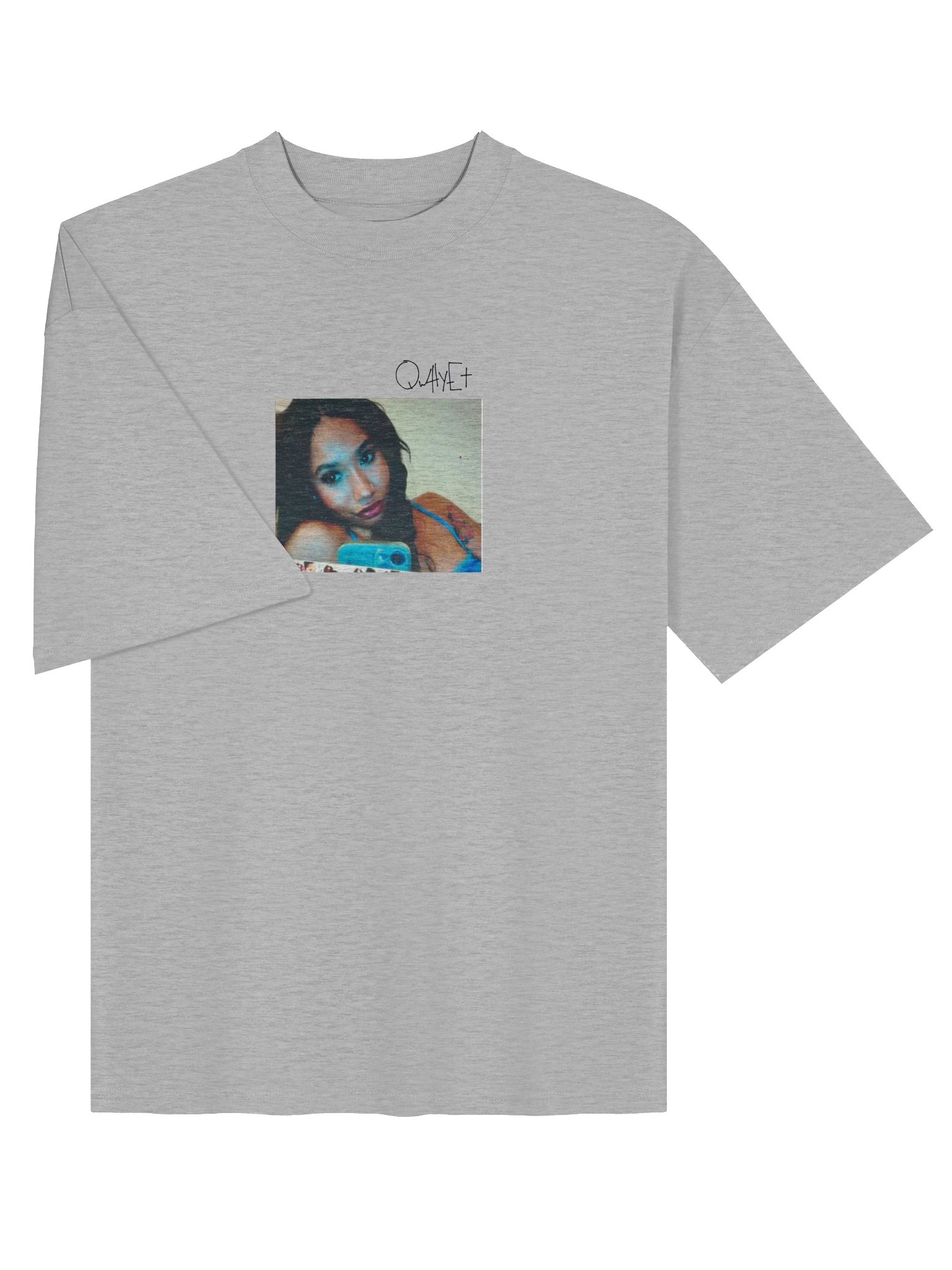 QWHYET BADDIE Oversized Tee (BLACK LOGO) product image (7)