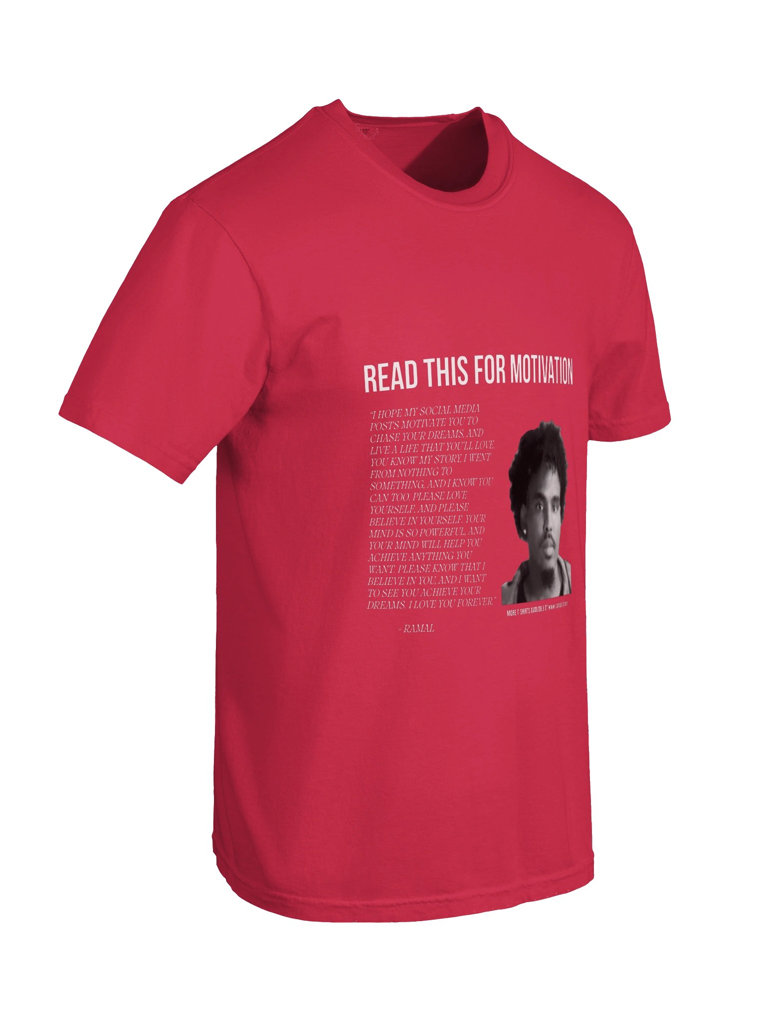 RED MOTIVATIONAL T-SHIRT product image (10)