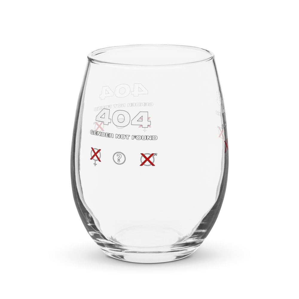 404 Gender not Found Wine Glass product image (4)